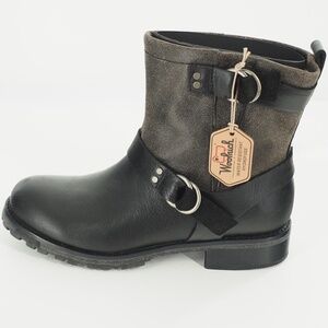 Woolrich Baltimore Black Crackle Leather Boot Women's Size 10